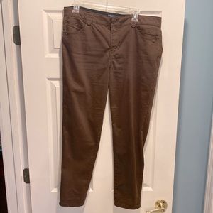 Democracy Ab Solutions Brown Freedom Ankle Jean Pants Size 14. EUC